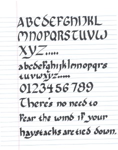 Uncial Alphabet